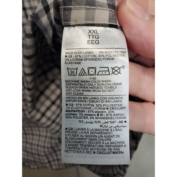 Old Navy Men's Gray Plaid Slim Fit  Pre Signature Button-Up Shirt Size XXL - Picture 5 of 6